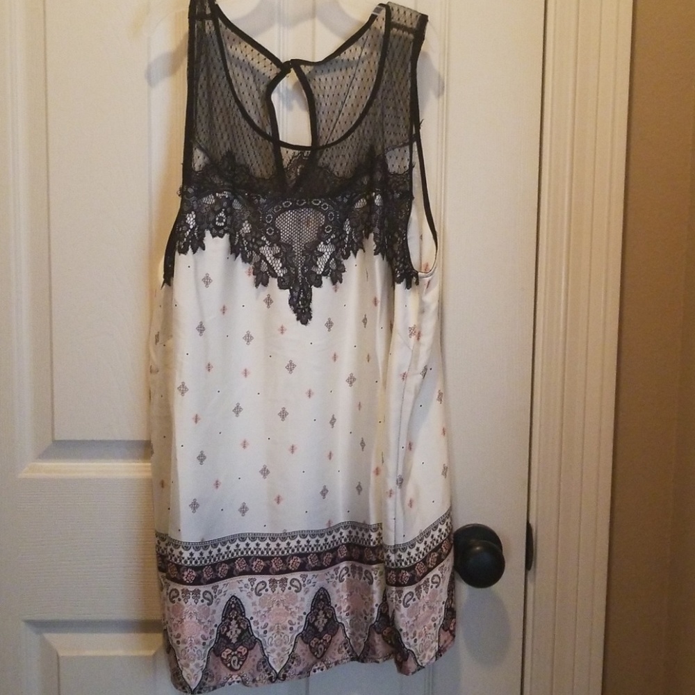Black lace and silk camisole